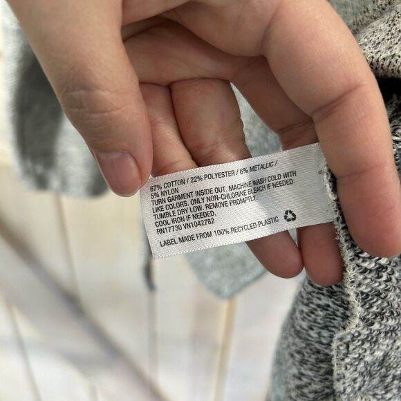 Ava And Viv Sweater 2X Warm Neutral Metallic High Neck Minimalist Comfy Stretch - Picture 3 of 11